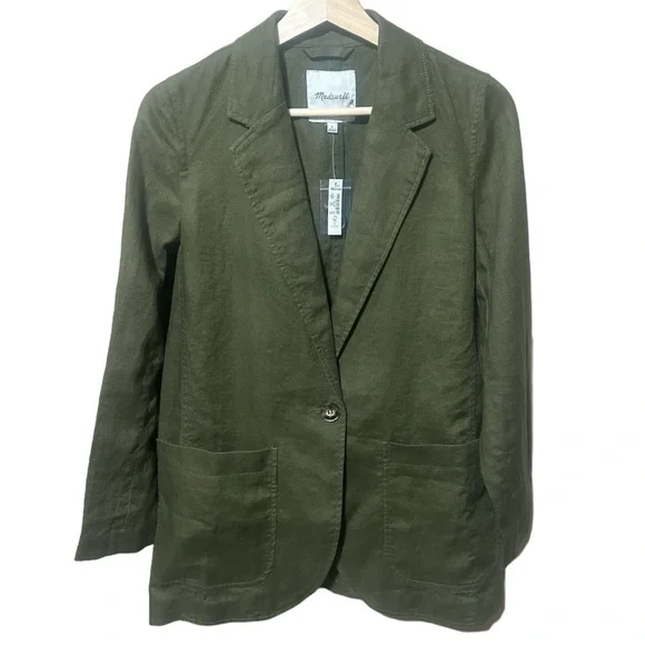 NWT - Madewell - Linen Larson Blazer - Size Small - Picture 4 of 6